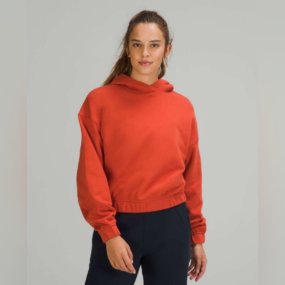 lululemon athletica Cropped Hoodie in Burnt Orange